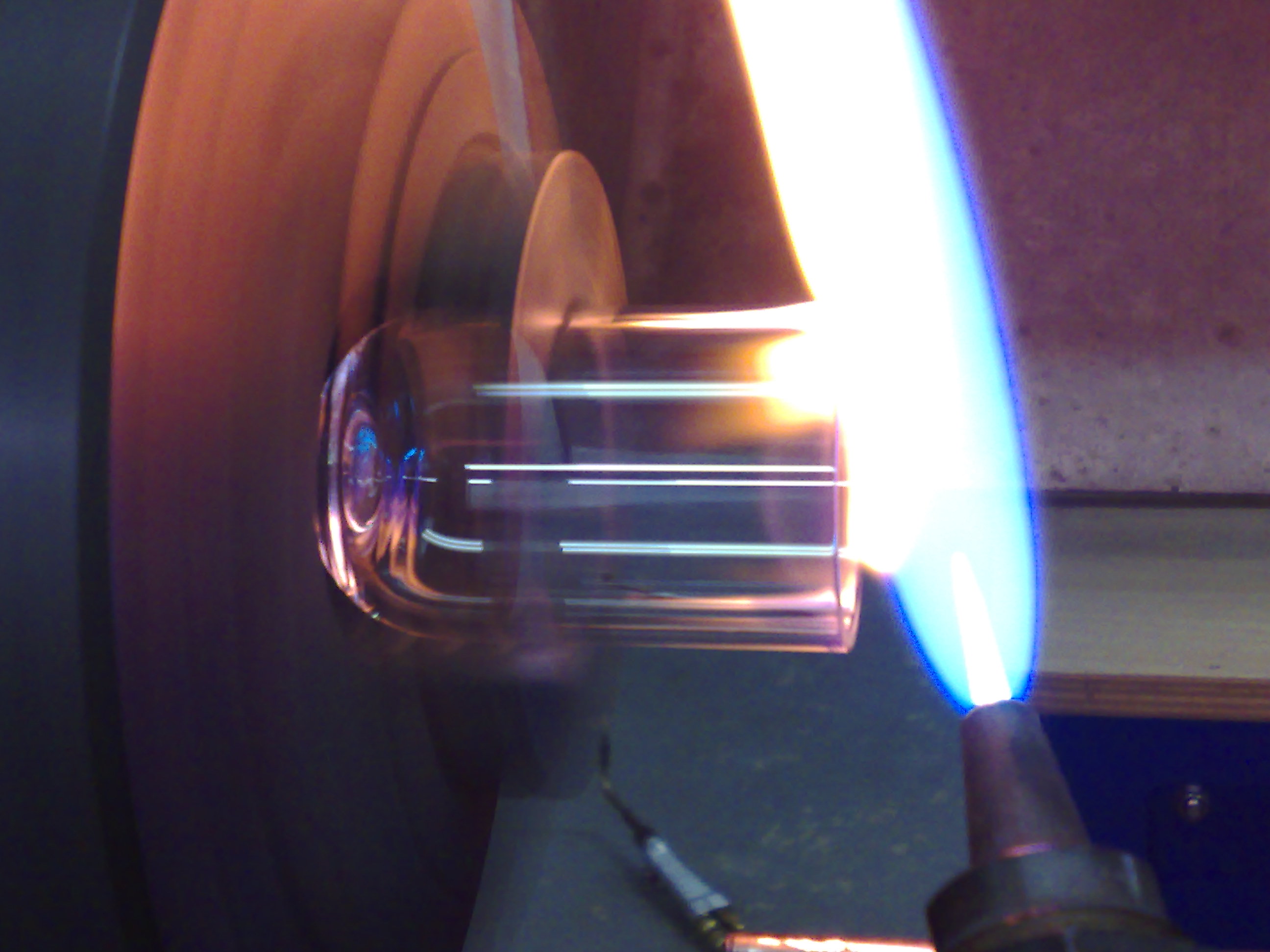 Glass blower in action