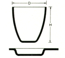 Quartz crucible tall form